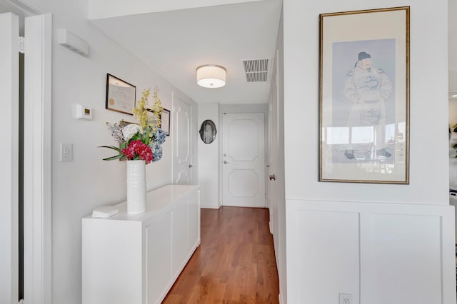 hallway featuring light hardwood / wood-style floors