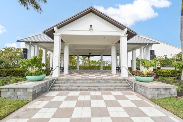 view of community with a gazebo