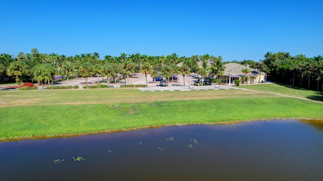 exterior space featuring a water view