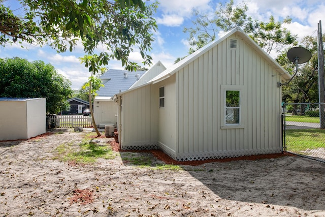 view of home's exterior featuring central AC unit