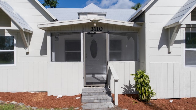 view of doorway to property