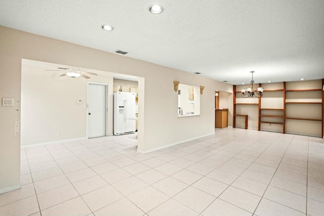 7410 Pine Forest Cir W, Lake Worth, FL 33467 - unfurnished room with recessed lighting, a textured ceiling, and visible vents