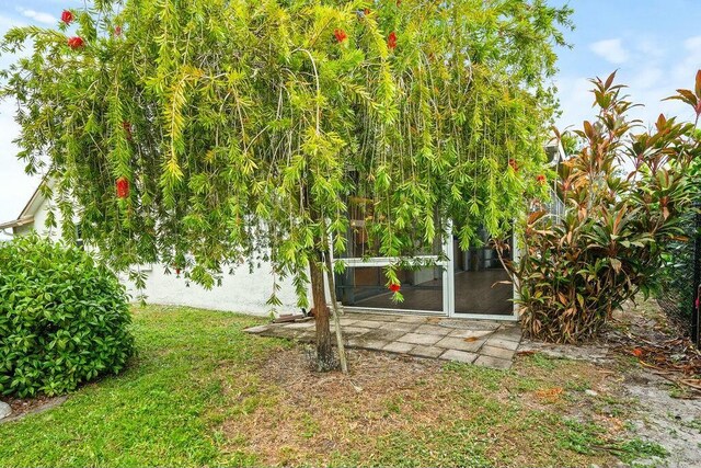 view of yard featuring a sunroom