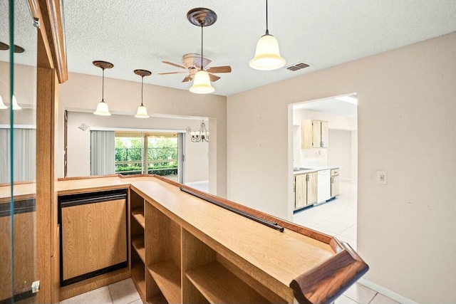 7410 Pine Forest Cir W, Lake Worth, FL 33467 - interior space with light tile patterned floors, a chandelier, and visible vents