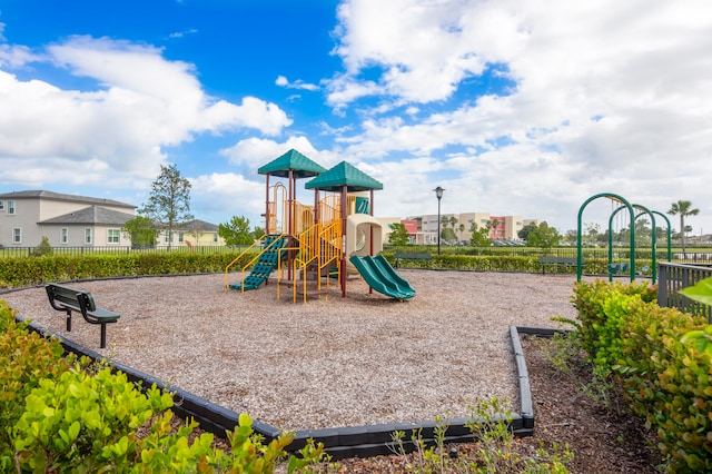 view of jungle gym