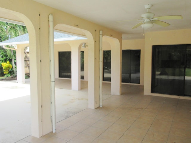 view of patio / terrace with ceiling fan