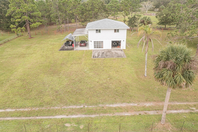 drone / aerial view featuring a rural view