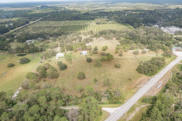 drone / aerial view featuring a rural view