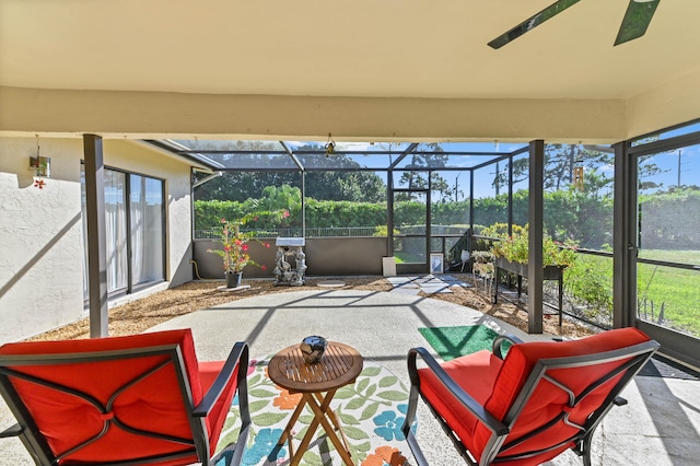 sunroom with a healthy amount of sunlight