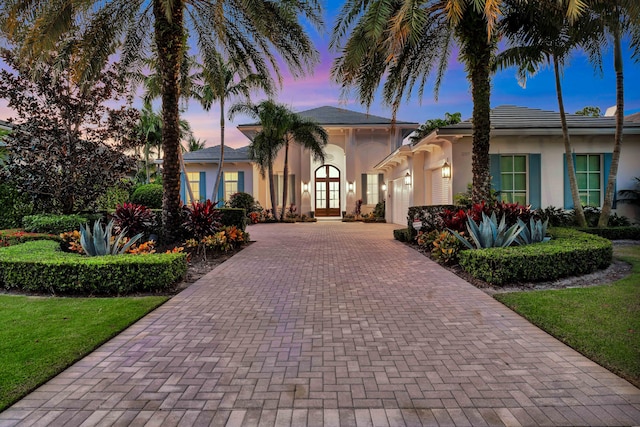 view of front of property with french doors