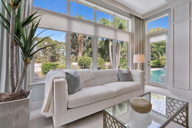 view of sunroom / solarium