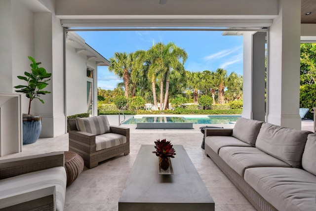 view of patio with outdoor lounge area