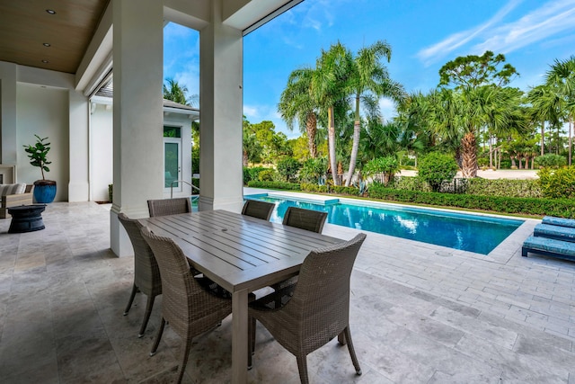 view of pool with a patio area