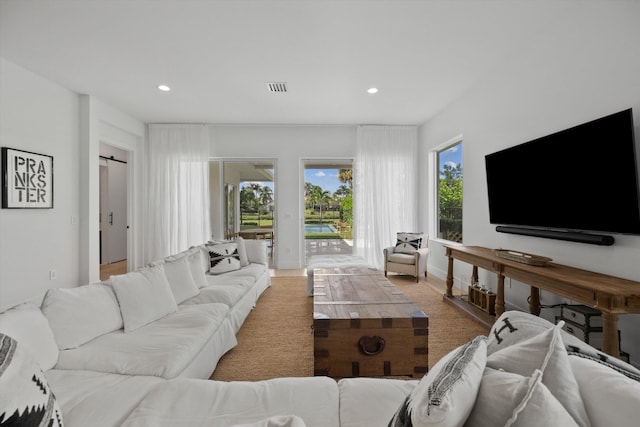 living room with a wealth of natural light