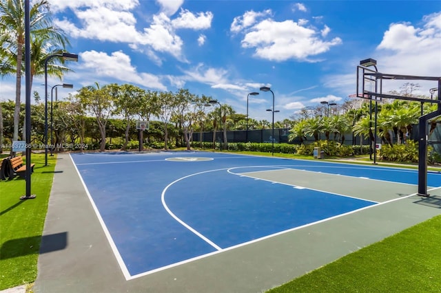 view of basketball court featuring community basketball court