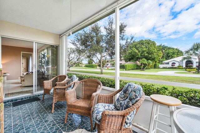 view of sunroom