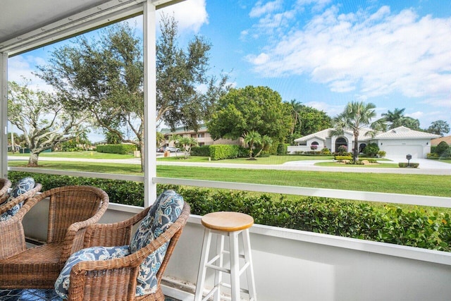 view of sunroom