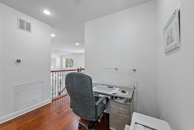 office featuring dark hardwood / wood-style flooring