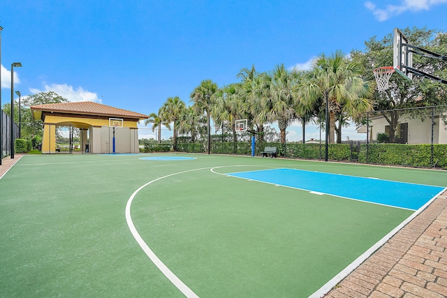 view of basketball court