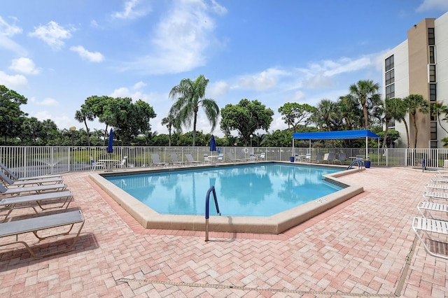 view of pool with a patio area