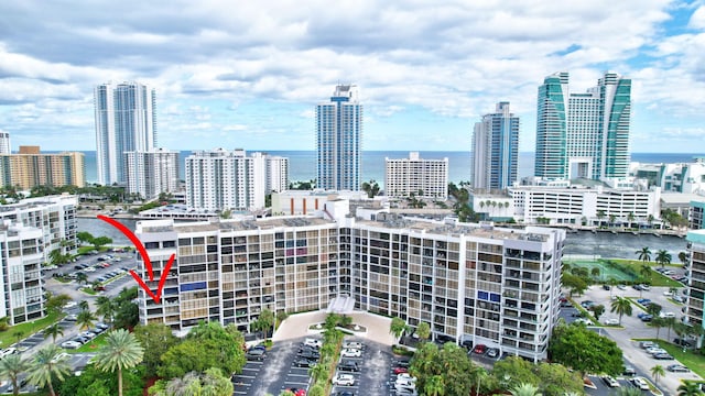 view of city with a water view