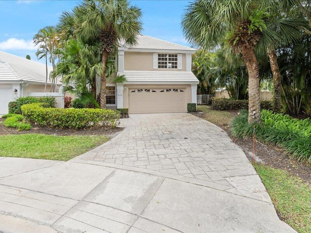 view of front of home featuring a garage