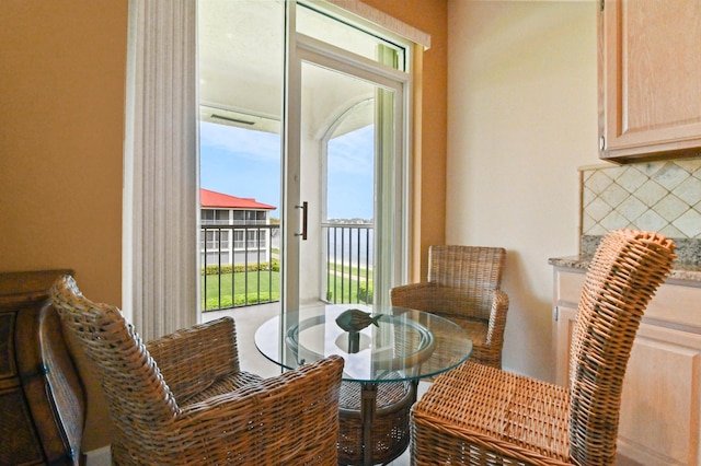 view of dining room