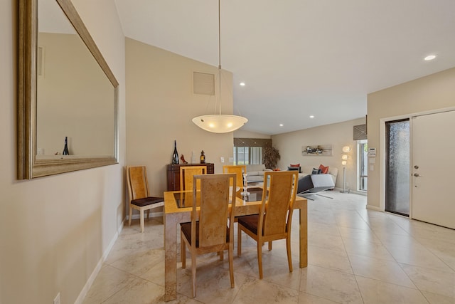 view of dining area