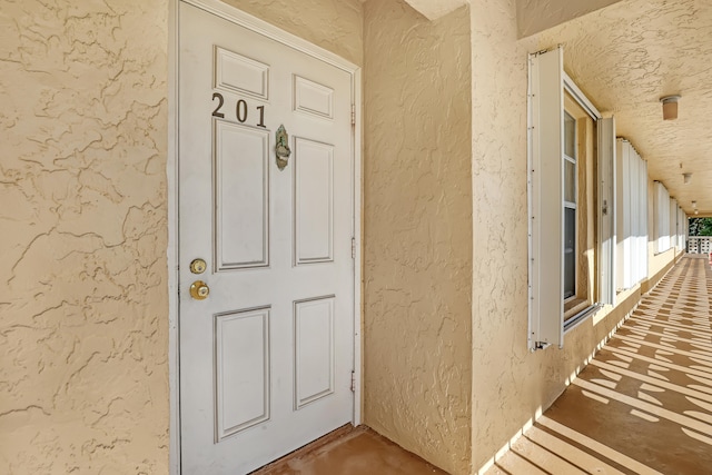 view of doorway to property