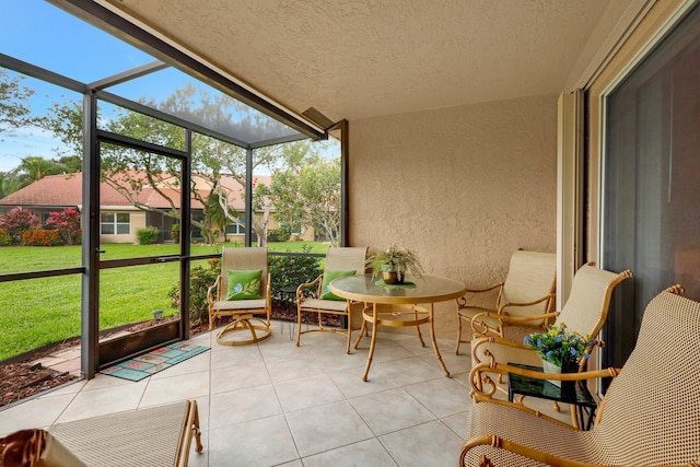 view of sunroom / solarium