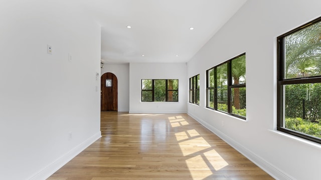 interior space featuring light wood-type flooring