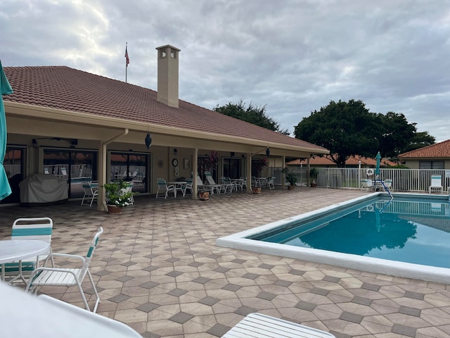 view of pool with a patio area