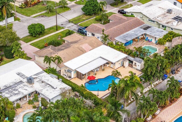 drone / aerial view featuring a residential view