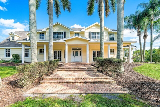 view of front of property with covered porch