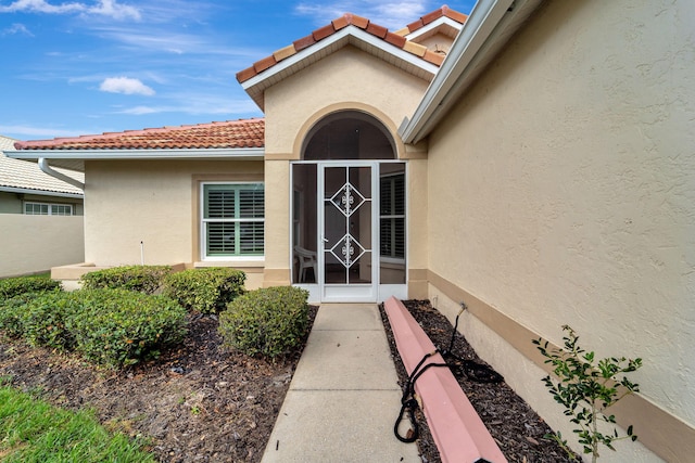 view of doorway to property