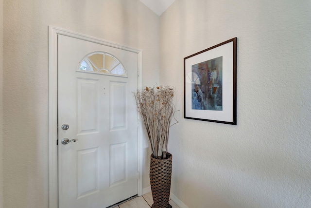 view of tiled foyer