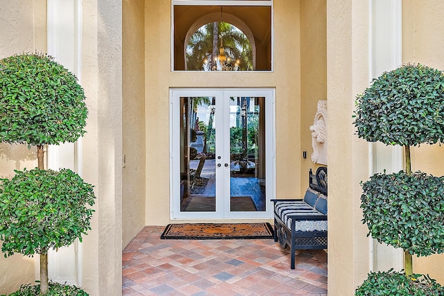 view of exterior entry with french doors