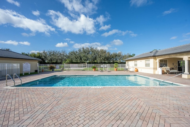 view of pool with a patio