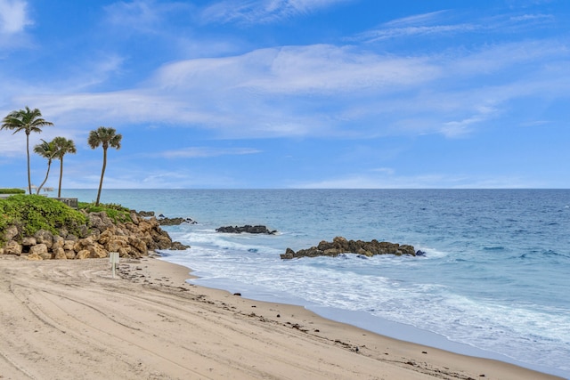 water view featuring a view of the beach