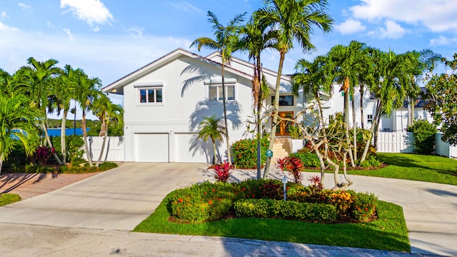 view of front of home featuring a garage