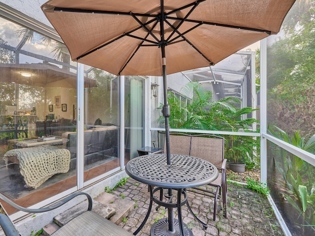 view of sunroom / solarium