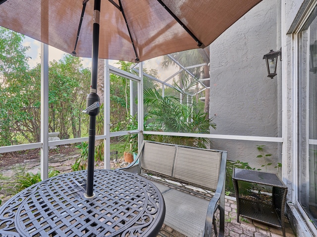 view of sunroom / solarium