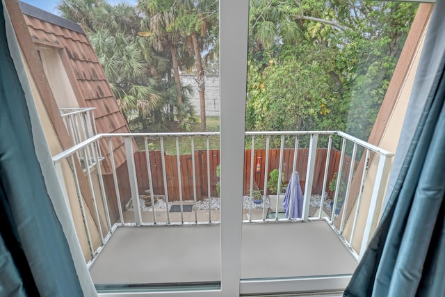 view of balcony