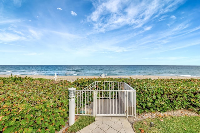 water view featuring a view of the beach