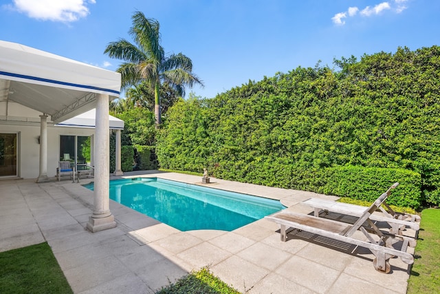 view of pool with a patio