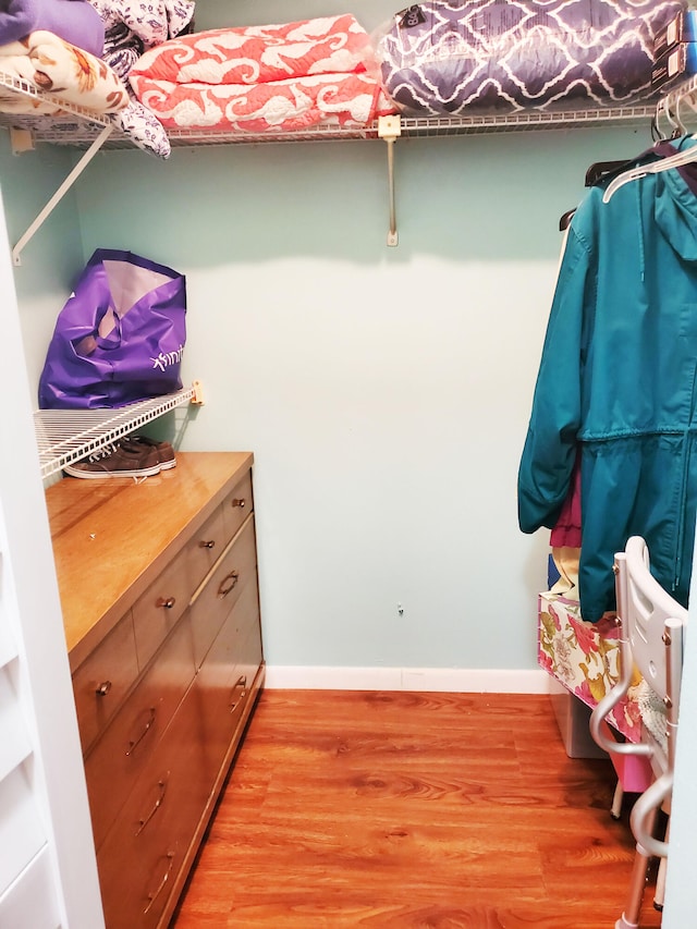 interior space with hardwood / wood-style flooring