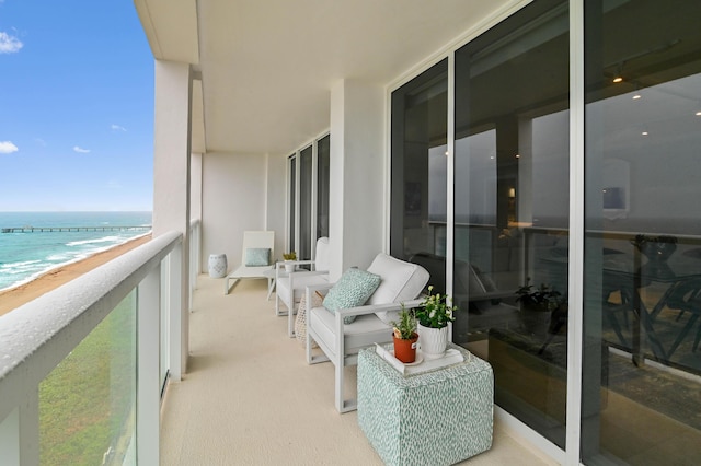 2800 S Ocean Blvd Unit 14-H, Boca Raton, FL 33432 - balcony featuring view of water and beach