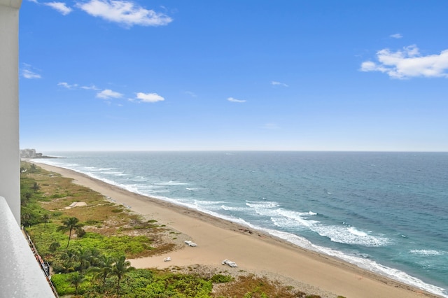 water view featuring a beach view