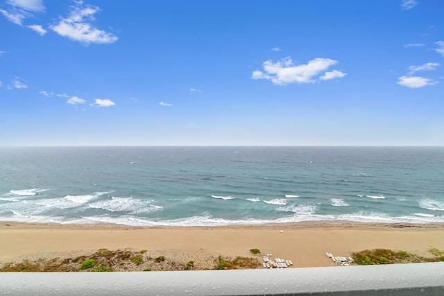 view of water feature featuring a view of the beach