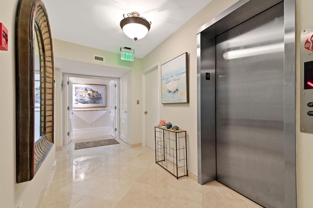 2800 S Ocean Blvd Unit 14-H, Boca Raton, FL 33432 - entryway featuring elevator and baseboards